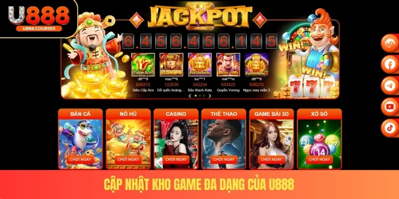 U888 7 Cập nhật kho game đa dạng của U888